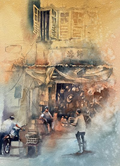 Jun Leong, Fascinating Georgetown #1, 31cm x 41cm, Watercolour