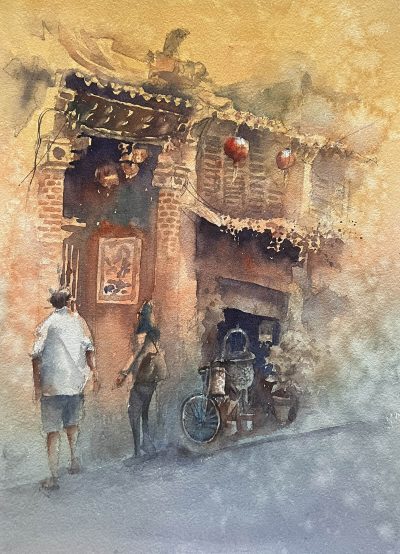 Jun Leong, Fascinating Georgetown #3, 31cm x 41cm, Watercolour