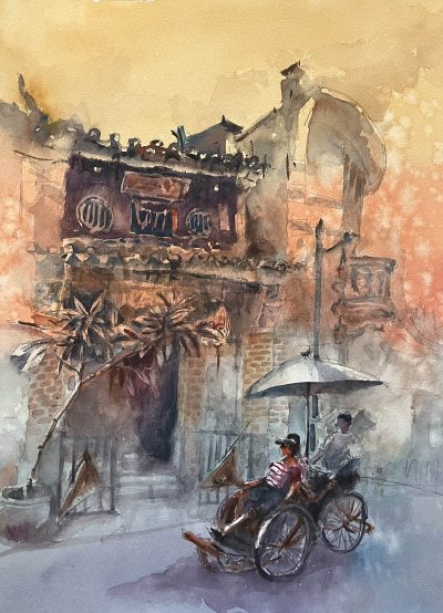 Jun Leong, Fascinating Georgetown #4, 31cm x 41cm, Watercolour